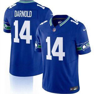 Adult Mens or Youths Select Sam Darnold Royal Vapor Stitched Jersey Blue